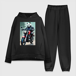 Женский костюм оверсайз Panda - cool biker, цвет: черный