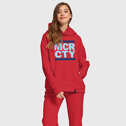 Женский костюм оверсайз Run Manchester city, цвет: красный — фото 2