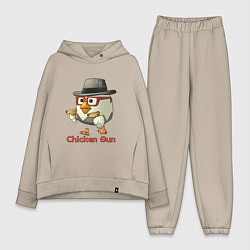 Женский костюм оверсайз Чикен ган - курочка в шляпе