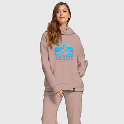 Женский костюм оверсайз Celeste mountain, цвет: пыльно-розовый — фото 2