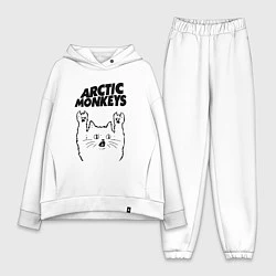 Женский костюм оверсайз Arctic Monkeys - rock cat, цвет: белый