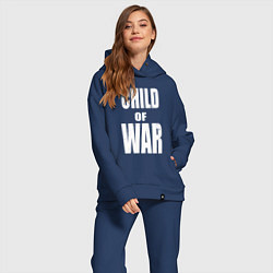 Женский костюм оверсайз Child of war, цвет: тёмно-синий — фото 2