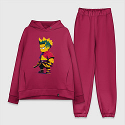 Женский костюм оверсайз Bart Simpson samurai - neural network, цвет: маджента