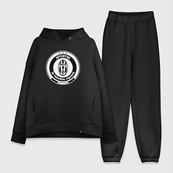 Женский костюм оверсайз Juventus club, цвет: черный