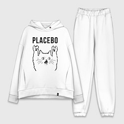 Женский костюм оверсайз Placebo - rock cat, цвет: белый