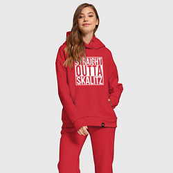 Женский костюм оверсайз Straight outta Skalitz, цвет: красный — фото 2