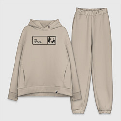 Женский костюм оверсайз Office, цвет: миндальный