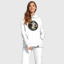 Женский костюм оверсайз Нет крови нет фола, цвет: белый — фото 2