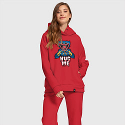 Женский костюм оверсайз Обними Хагги Вагги, цвет: красный — фото 2