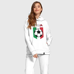 Женский костюм оверсайз Футбол Италии, цвет: белый — фото 2