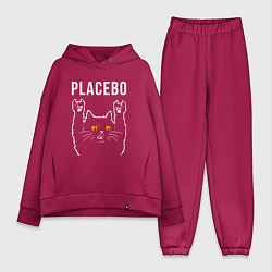 Женский костюм оверсайз Placebo rock cat, цвет: маджента