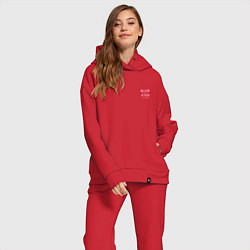 Женский костюм оверсайз Black pink in your area - мини, цвет: красный — фото 2