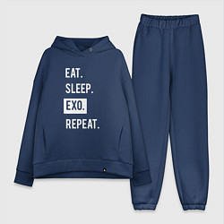 Женский костюм оверсайз Eat Sleep EXO Repeat