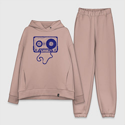 Женский костюм оверсайз Music cassette