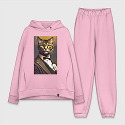 Женский костюм оверсайз Крутой котяра - джентльмен - нейросеть