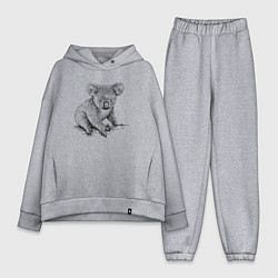 Женский костюм оверсайз Коала сидит