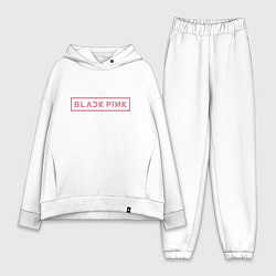 Женский костюм оверсайз Black pink - logotype - South Korea