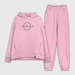 Женский костюм оверсайз Starfield лого черный