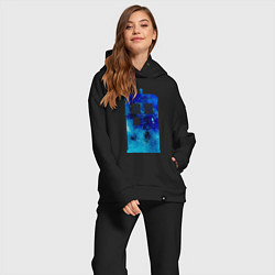 Женский костюм оверсайз Space tardis, цвет: черный — фото 2