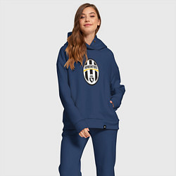 Женский костюм оверсайз Juventus sport fc, цвет: тёмно-синий — фото 2