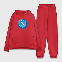 Женский костюм оверсайз Napoli sport club, цвет: красный