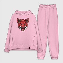 Женский костюм оверсайз Красный кабан