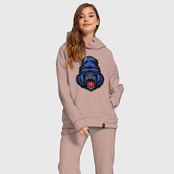 Женский костюм оверсайз Blue monkey, цвет: пыльно-розовый — фото 2