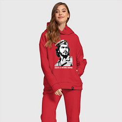 Женский костюм оверсайз Че Гевара - До победы!, цвет: красный — фото 2