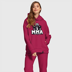 Женский костюм оверсайз Турнир MMA, цвет: маджента — фото 2