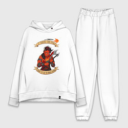 Женский костюм оверсайз Карлах злится - Baldurs Gate 3, цвет: белый