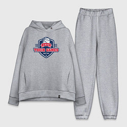 Женский костюм оверсайз Love their games, цвет: меланж