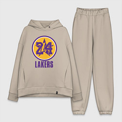 Женский костюм оверсайз 24 Lakers, цвет: миндальный