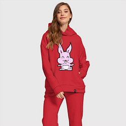 Женский костюм оверсайз Счастливый кролик, цвет: красный — фото 2