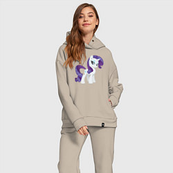 Женский костюм оверсайз Рарити из My Little Pony в кино, цвет: миндальный — фото 2
