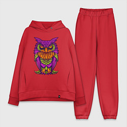 Женский костюм оверсайз Purple owl