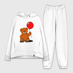 Женский костюм оверсайз Плюшевый медведь с воздушным шариком