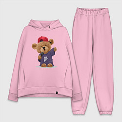 Женский костюм оверсайз Плюшевый медвежонок рэпер