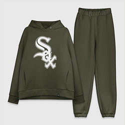 Женский костюм оверсайз Chicago white sox - baseball, цвет: хаки