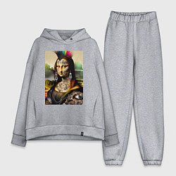 Женский костюм оверсайз Punk Mona Lisa is covered in tattoos