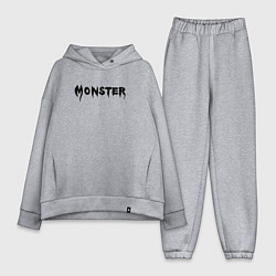 Женский костюм оверсайз Monster black