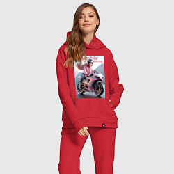 Женский костюм оверсайз Barbie racing - ai art, цвет: красный — фото 2