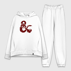 Женский костюм оверсайз Подземелья и драконы лого, цвет: белый