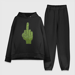 Женский костюм оверсайз Cactus fuck, цвет: черный