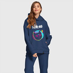 Женский костюм оверсайз Blink 182 rock star cat, цвет: тёмно-синий — фото 2