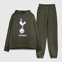 Женский костюм оверсайз Tottenham FC в стиле glitch