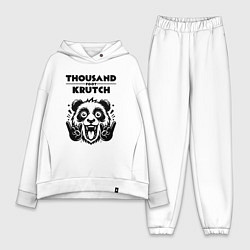 Женский костюм оверсайз Thousand Foot Krutch - rock panda, цвет: белый
