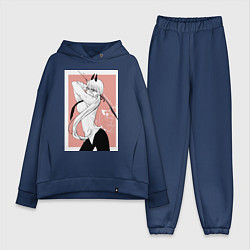 Женский костюм оверсайз Человек бензопила Пауэр в офисном костюме