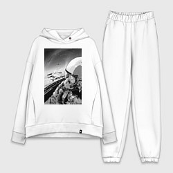 Женский костюм оверсайз Ванпанчмен Сайтама на крыле самолета