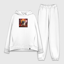 Женский костюм оверсайз Мопс и кальян