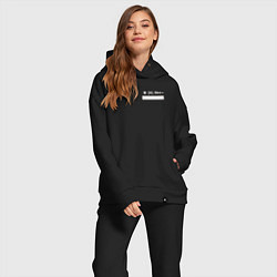 Женский костюм оверсайз Группа крови третья минус, цвет: черный — фото 2